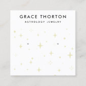 星占い星占いジュエリー表示カード スクエア名刺 (正面)