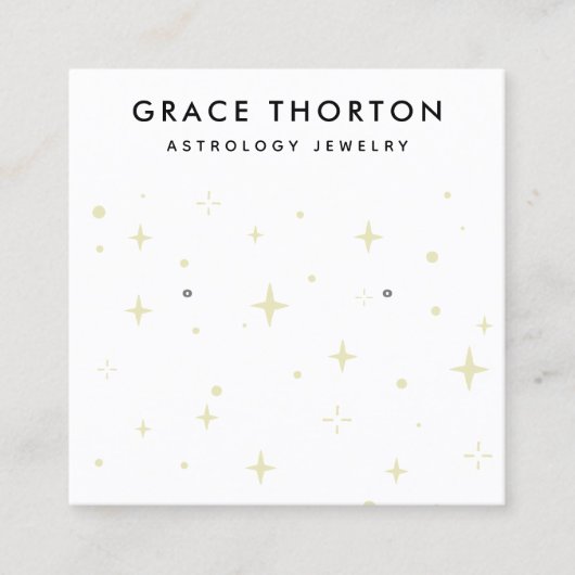 星占い星占いジュエリー表示カード スクエア名刺 (正面)