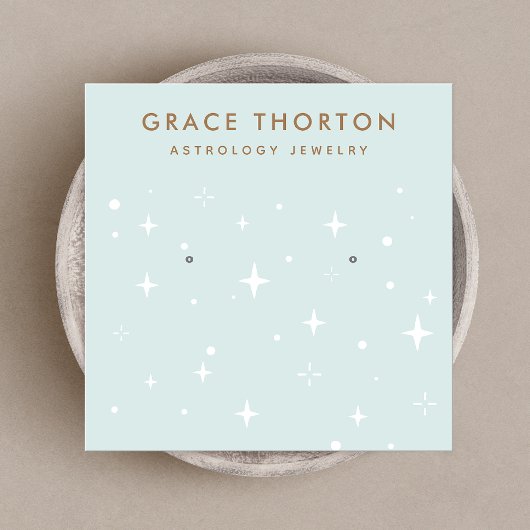 星占い星占いジュエリー表示カード スクエア名刺