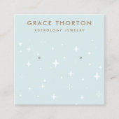 星占い星占いジュエリー表示カード スクエア名刺 (正面)
