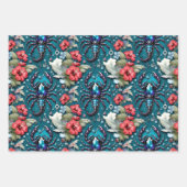 星占い蠍座誕生月花結晶 ラッピングペーパーシート (正面)