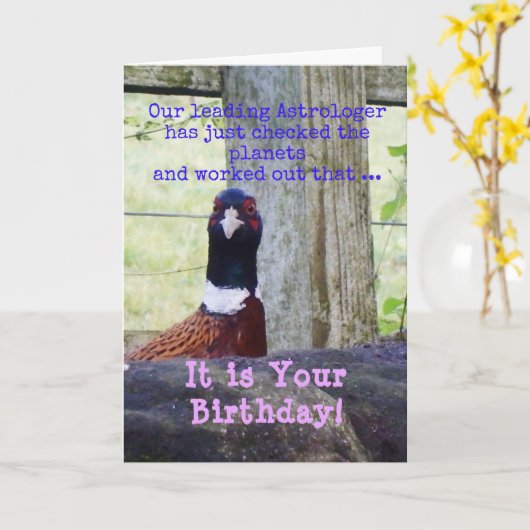 星占い誕生日 カード (黄色い花)