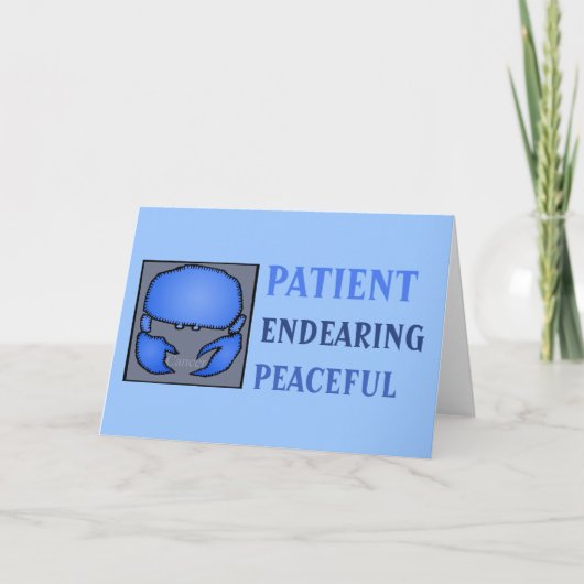 星占い〔占星術の〕十二宮図がん標識誕生日Gカード カード (正面)