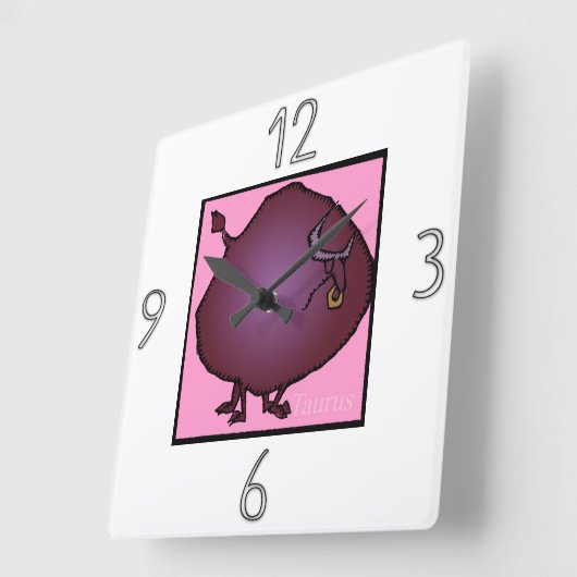 星占い〔占星術の〕十二宮図サイントーラス壁時計 スクエア壁時計 (傾斜)