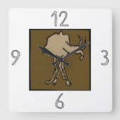 星占い〔占星術の〕十二宮図標識山羊座時計 スクエア壁時計 (正面)