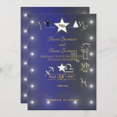 星占い 招待状 (正面/裏面)