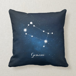 星占星ブルー星雲ジェミニ〔占星術の〕十二宮図徴候 クッション