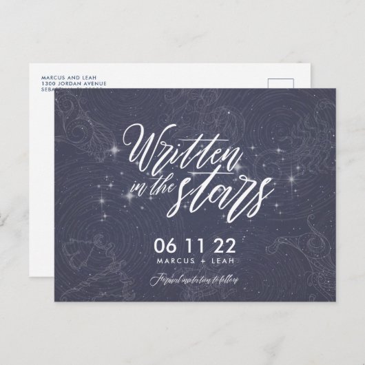 星占星術の書に日を保存 ポストカード (正面/裏面)