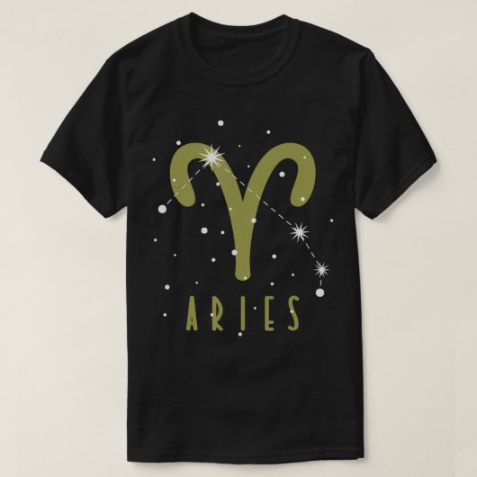 星印の牡羊座 Tシャツ (デザイン正面)