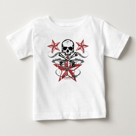 星及びスカルK ベビーTシャツ (正面)