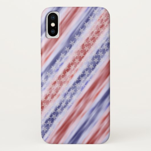 星及びストライプで写実的なiPhoneの場合 Case-Mate iPhoneケース (裏面)