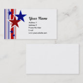 星及びストライプな名刺 名刺 (正面/裏面)
