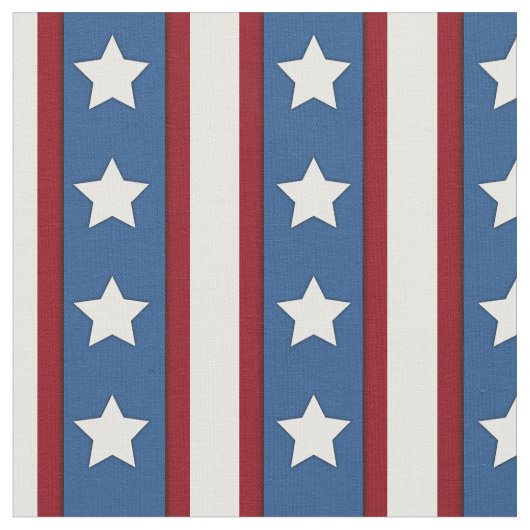 星及びストライプの垂直赤白青 ファブリック (クローズアップ)