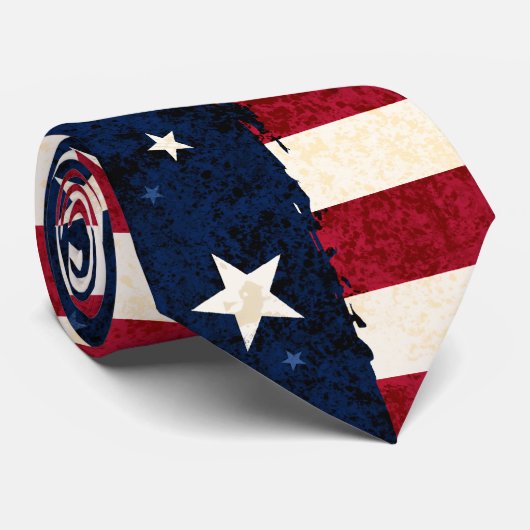 星及びストライプの愛国心が強いアメリカのスタイル米国の旗 ネクタイ (ロール)