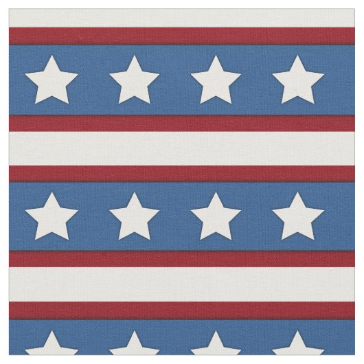 星及びストライプの横の赤白青 ファブリック (クローズアップ)