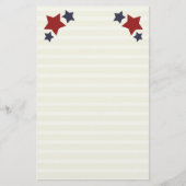 星及びストライプは文房具/筆記用紙を並べました 便箋 (正面)