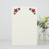 星及びストライプは文房具/筆記用紙を並べました 便箋 (スタンド正面)