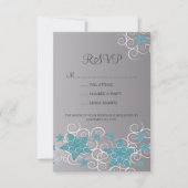 星及び渦巻の休日のお祝いのパーティーRSVP 出欠カード (正面)