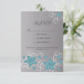 星及び渦巻の休日のお祝いのパーティーRSVP 出欠カード (スタンド正面)