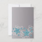 星及び渦巻の休日のお祝いのパーティーRSVP 出欠カード (裏面)