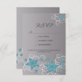 星及び渦巻の休日のお祝いのパーティーRSVP 出欠カード (正面/裏面)