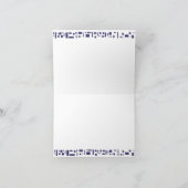 星及び角形材のバルミツワーのサンキューカード ノートカード (内部)