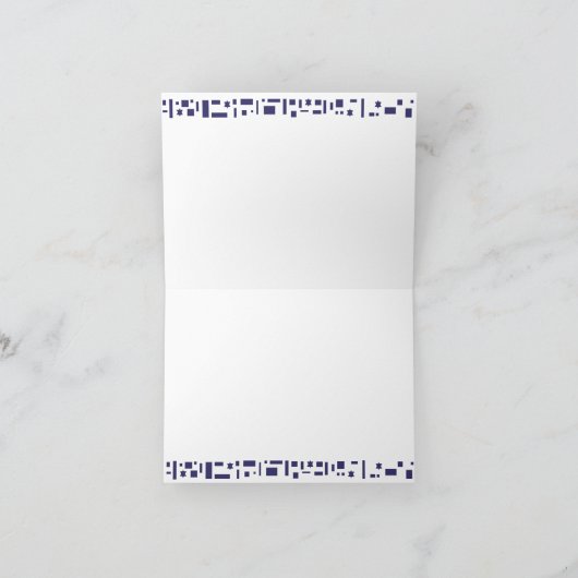 星及び角形材のバルミツワーのサンキューカード ノートカード (内部)