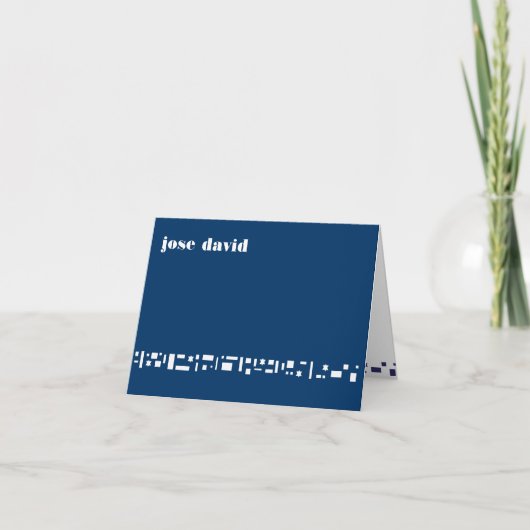 星及び角形材のバルミツワーのサンキューカード ノートカード (正面)