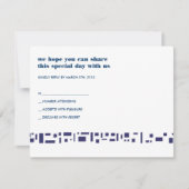 星及び角形材のバルミツワーの招待状 出欠カード (正面)