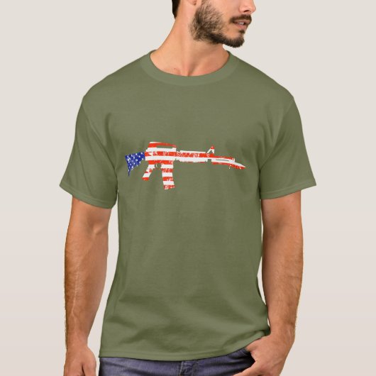 星及びRifkleのストライプなワイシャツ Tシャツ (正面)