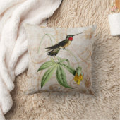 星喉ハミングバードヴィンテージグランジ枕 クッション (ブランケット)