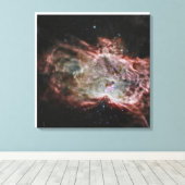 星団は炎の星雲の中心にある。 キャンバスプリント (インサイチュ (ウッドフロア))