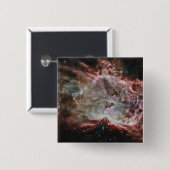 星団は炎の星雲の中心にある。 缶バッジ (正面&裏面)