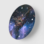 星団NGC 3603 (ハッブル) ラウンド壁時計 (傾斜)