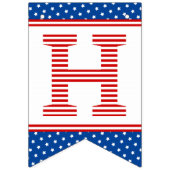 星型お祝い赤白青 バンティングフラッグ (第2の旗)