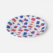 星型の斜線パターン ペーパープレート (アングル)