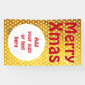 星型の透明とボタンホワイト 横断幕 (横)