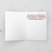 星型卒業グリーティングカード カード (内部)