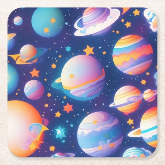星型惑星 スクエアペーパーコースター (正面)