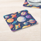 星型惑星 スクエアペーパーコースター (アングル)
