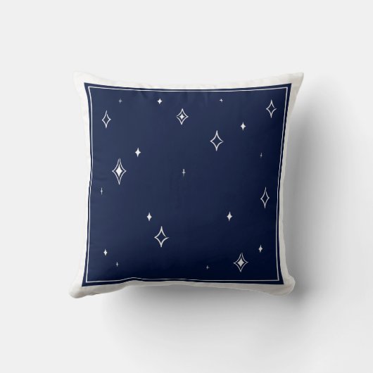 星型枕 – 青 クッション (裏面)