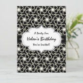 星夜のエレガントアートデコスターバーストパターン 招待状 (スタンド正面)