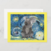 星夜のコアラ、絶滅危惧種 ポストカード (正面/裏面)