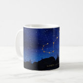 星夜のゴールドスコーピオ星座 コーヒーマグカップ (正面左)
