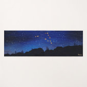 星夜のゴールド山羊座星座 ヨガマット (正面(横))