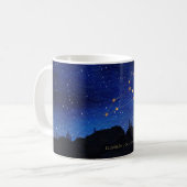 星夜の木々 ゴールド レオ 星座 コーヒーマグカップ (正面左)