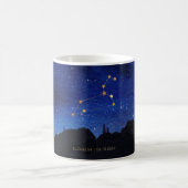星夜の木々 ゴールド レオ 星座 コーヒーマグカップ (中央)