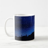 星夜の木々 ゴールド レオ 星座 コーヒーマグカップ (左)