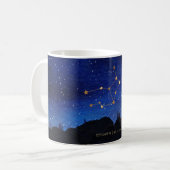 星夜の木々 ゴールド ヴァルゴ 星座 コーヒーマグカップ (正面左)