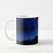 星夜の木々 ゴールド 牡羊座 星座 コーヒーマグカップ (左)